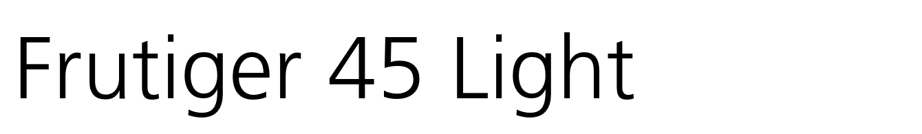 Frutiger 45 Light